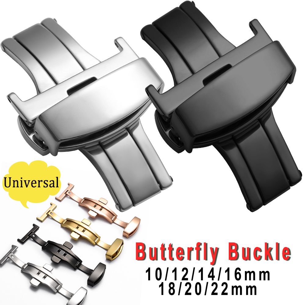 Butterfly Clasp Deployant - Edelstahl Universal Schmetterlingsschnalle Zubehör 10/12/14/16/18/20/22 mm