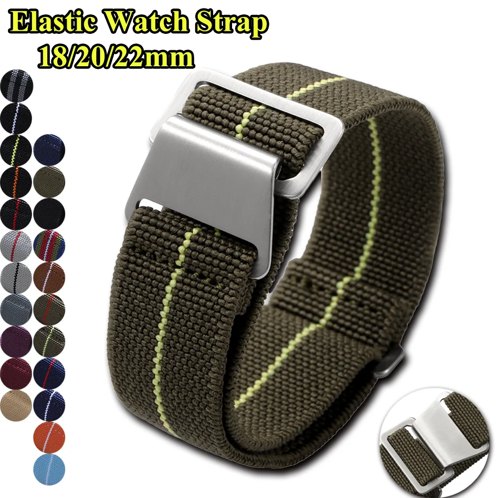 Parachute Strap Elastic - Elastisches Uhrenarmband, 18 mm, 20 mm,