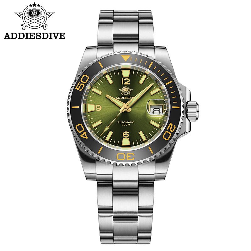 Stainless Bracelet Diver - ADDIESDIVE Neue Tauchgeschenkuhr Herren 8215 Automatik