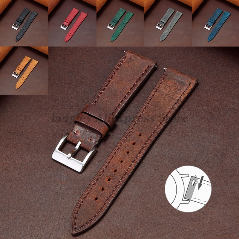 Leather Strap Quick Release - Quick Release Vintage Retro Echtes Leder