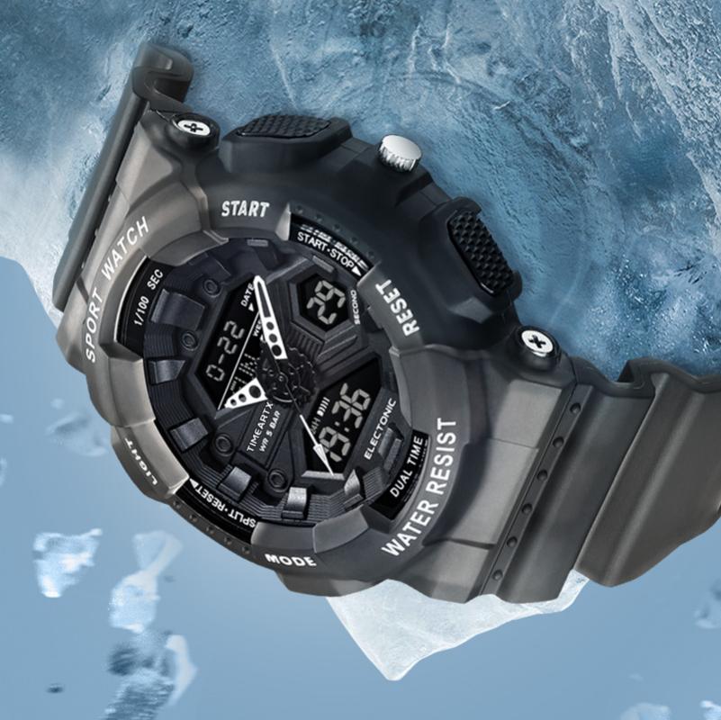 Rubber Strap Diver - TIMEARTX Herrenuhr, luxuriöse Multifunktions-Armbanduhr mit großem
