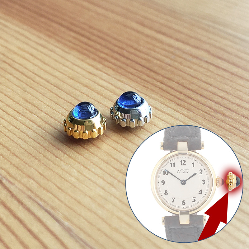 Cartier Watch Tank - Sapphire uhr krone für Cartier Muss