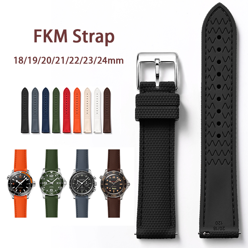 Rubber Strap Diver - Universal-Armband für Blancpain FKM Fluorkautschuk Schnellverschluss-Taucheruhrenarmband