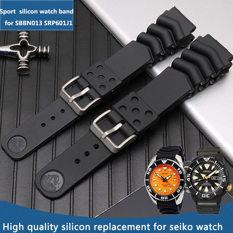 Seiko Watch 5 Sports - Sportliches Silikon-Gummi-Uhrenarmband für Seiko Water Trend