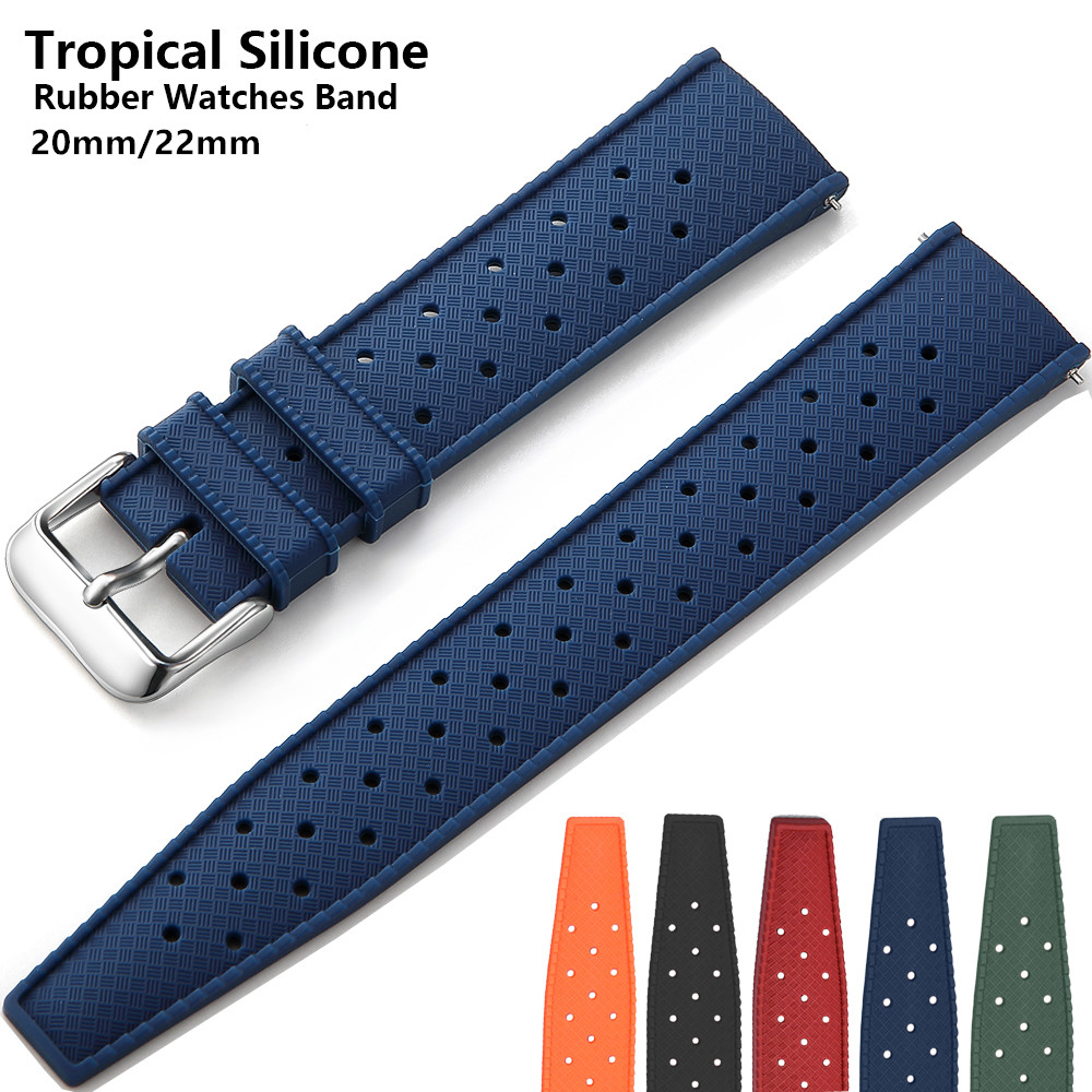 Rubber Strap Diver - 20 mm 22 mm Tropic-Gummiband für