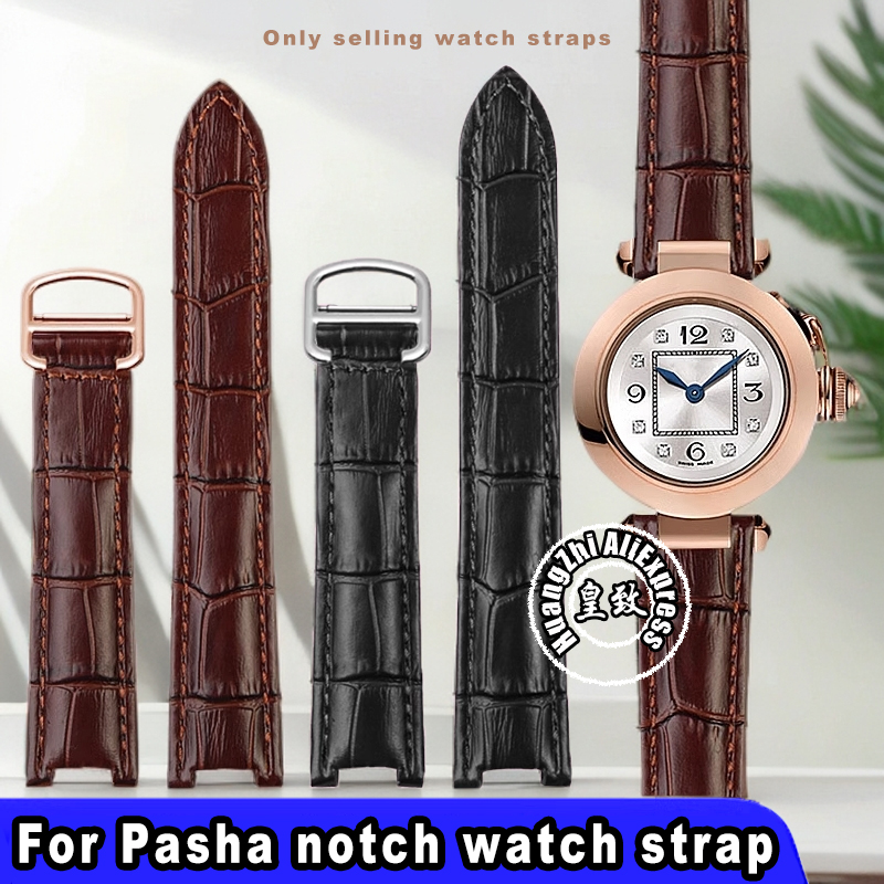 Cartier Watch Tank - Rindsleder-Uhrenarmband für Cartier Pasha Special Notch