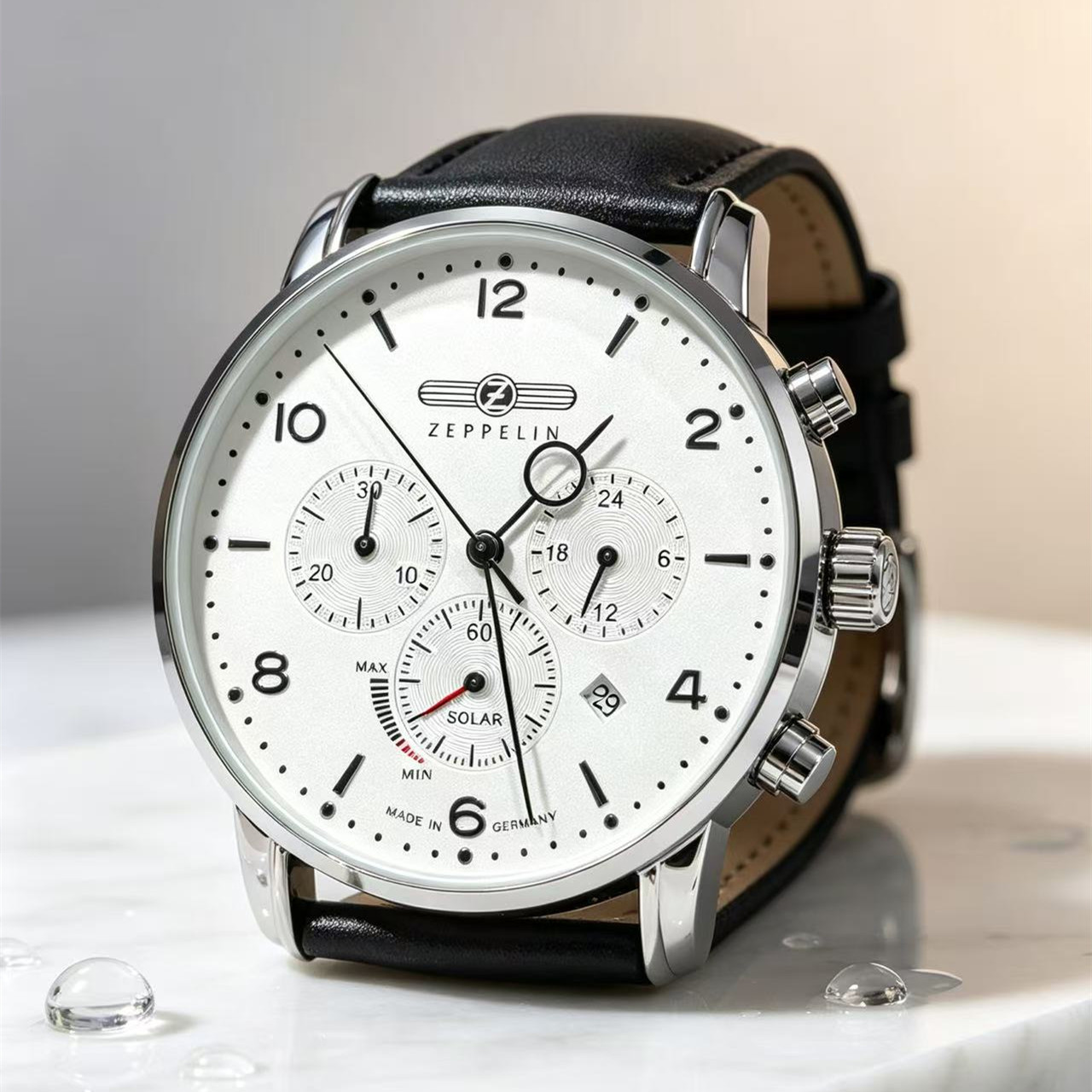 Leather Watch Band Men - Zeppelin Airship Automatik-Datumsanzeige Herrenuhren Lederarmband Mode