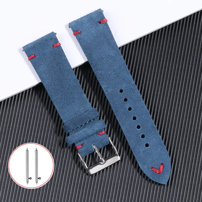 Suede Strap Watch - 18mm 20mm 22mm Hochwertiges Wildleder Vintage