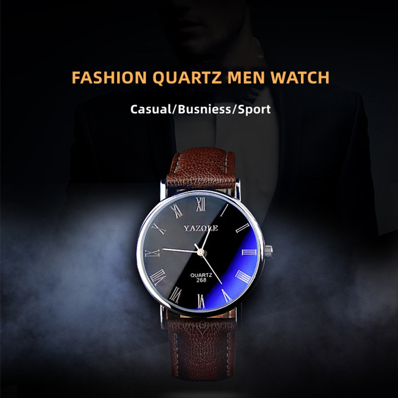YAZOLE Minimalistische Quarzuh – Leather Watch Band Men Bewertung und Preis