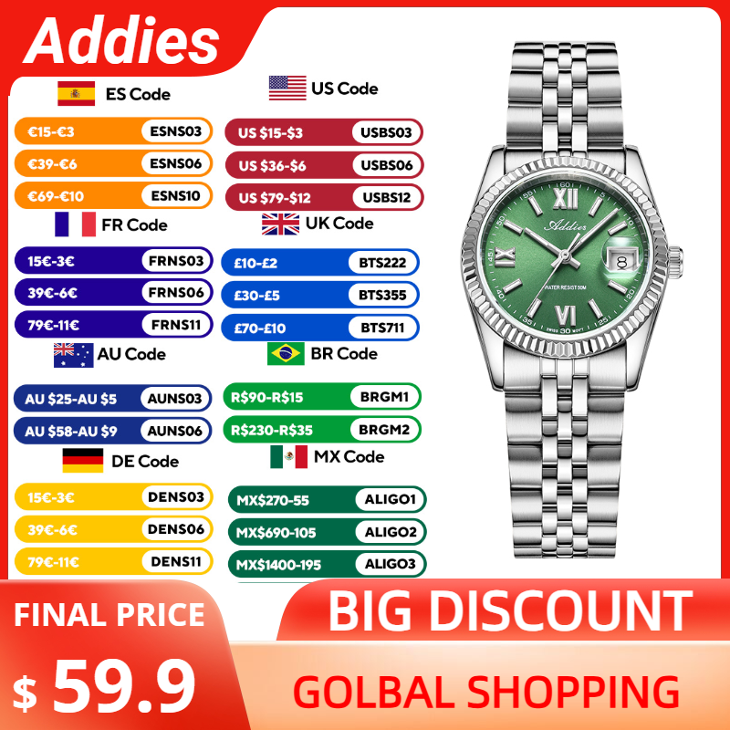 Addies Hochwertige Luxusuhr fü – Stainless Bracelet Diver Bewertung und Preis