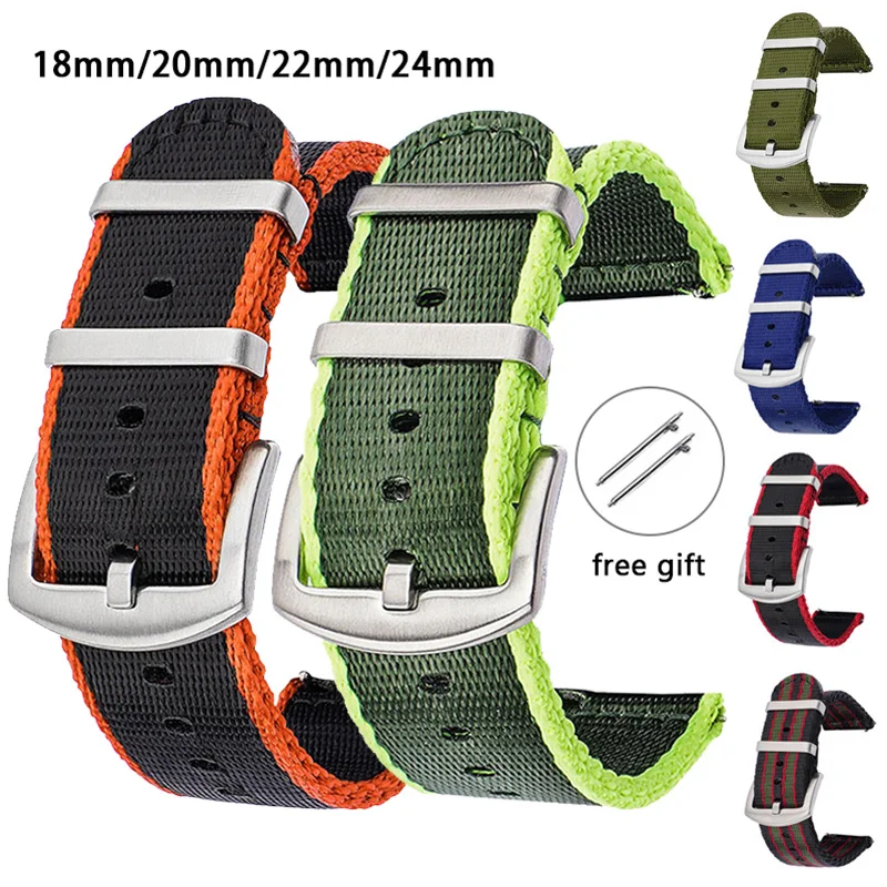 18/20/22/24 mm Nylonarmband He – Canvas Strap Watch Bewertung und Preis