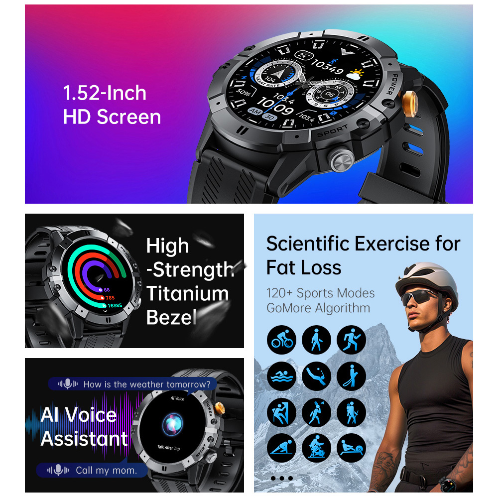 Outdoor-Militär-Smartwatch mit – Rubber Strap Diver Bewertung und Preis