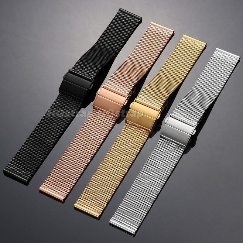 16/18/20/22mm 0,6mm Milanaise- – Mesh Strap Metal Bewertung und Preis