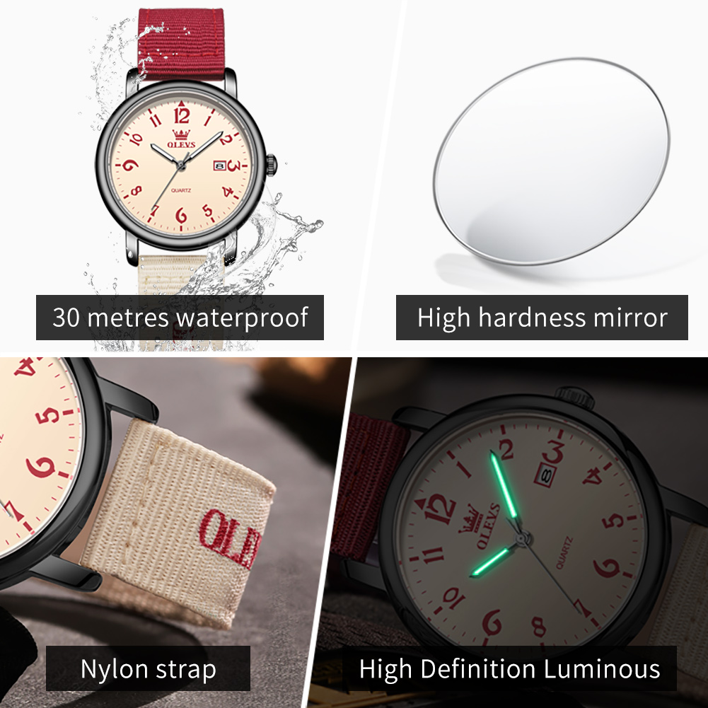 OLEVS Brandneue Modische Quarz – Canvas Strap Watch Bewertung und Preis
