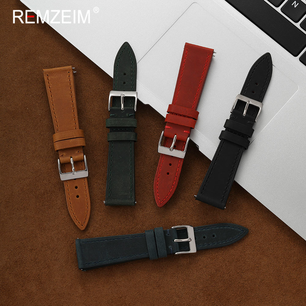 Vintage Crazy Horse Leder Uhre – Leather Strap Quick Release Bewertung und Preis