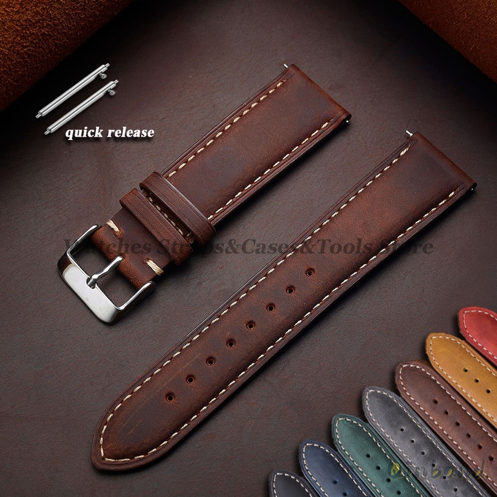 Vintage Rindsleder Uhrenarmban – Leather Strap Quick Release Bewertung und Preis