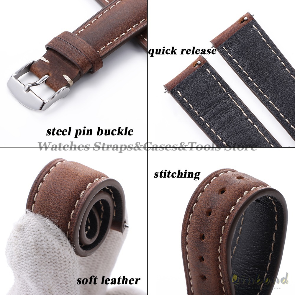 Vintage Rindsleder Uhrenarmban – Leather Strap Quick Release Bewertung und Preis