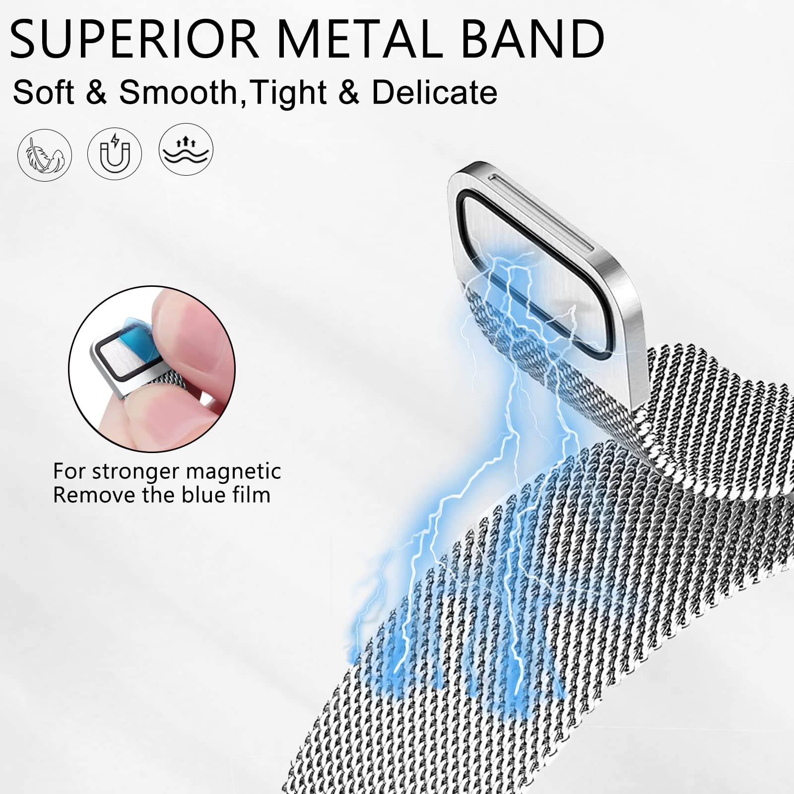 Milanaise-Schlaufe für Fitbit  – Milanese Loop Magnetic Bewertung und Preis